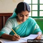 Home 16 지역개발 공무원 시험 준비법 - **Prompt:** A focused young Bangladeshi woman, in her early twenties, dressed respectfully in a mode...