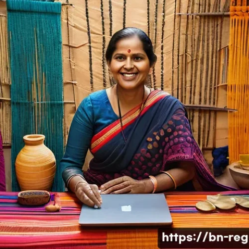 Home 14 지역개발과 관련된 문화적 접근 사례 - **Vibrant Bangladeshi Artisan in Digital Spotlight**
A skilled Bangladeshi artisan, a woman in h...